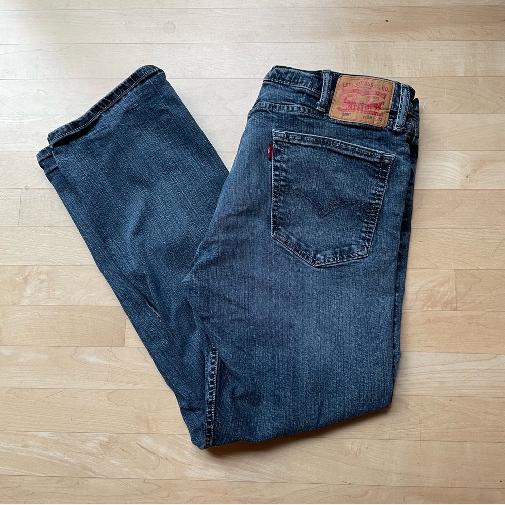 Levi’s 505 Regular Fit Straight Leg Jeans 38x32